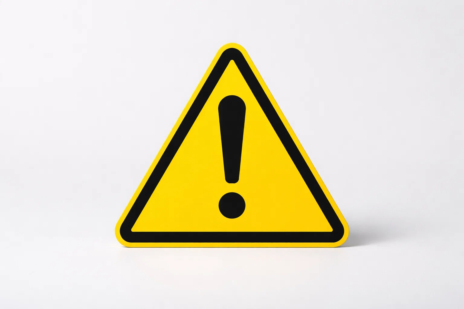 Waarschuwingsbord symbool met uitroepteken