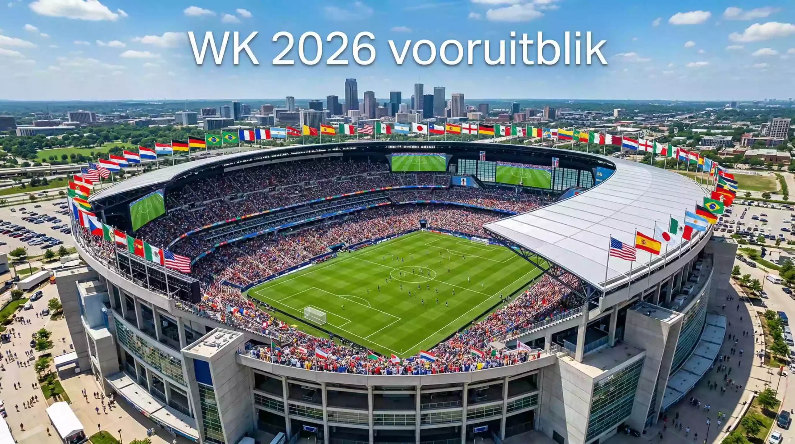 Groot Amerikaans stadion klaar voor een internationaal voetbaltoernooi